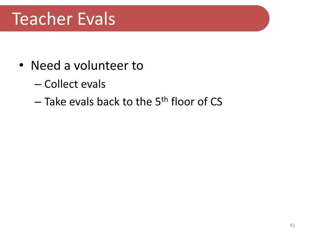 teacher evals