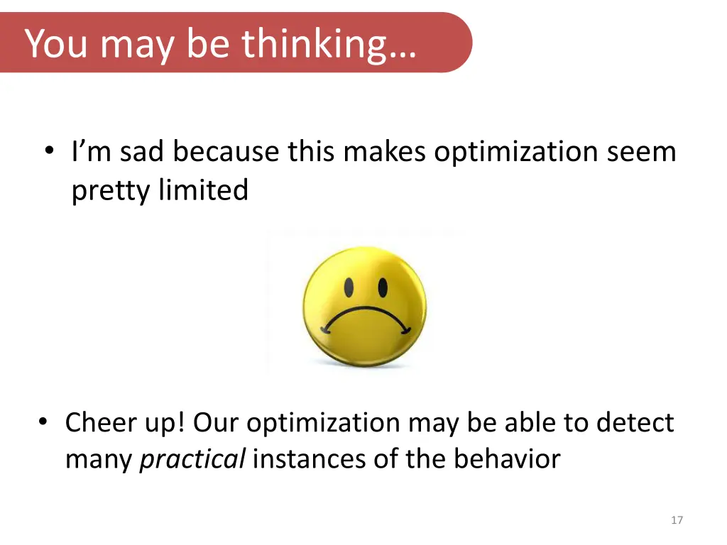 you may be thinking