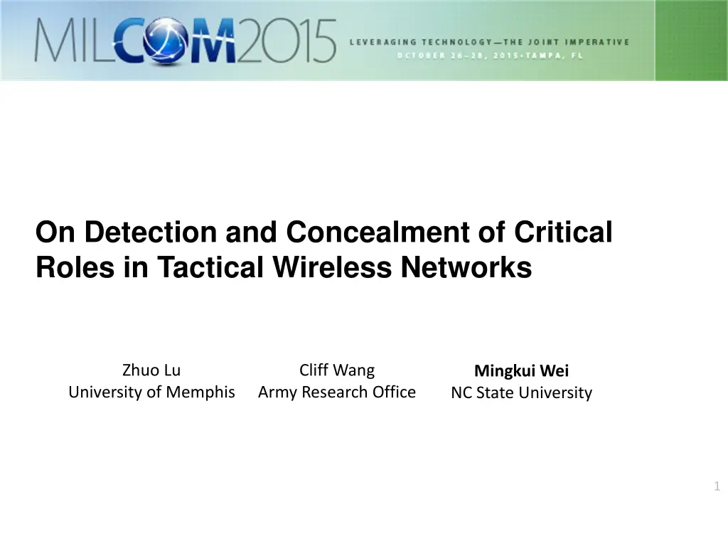 on detection and concealment of critical roles