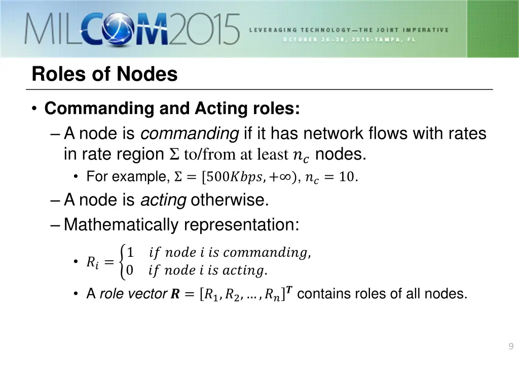 roles of nodes