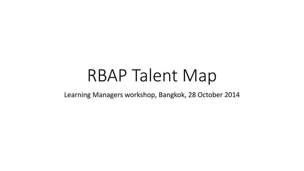rbap talent map