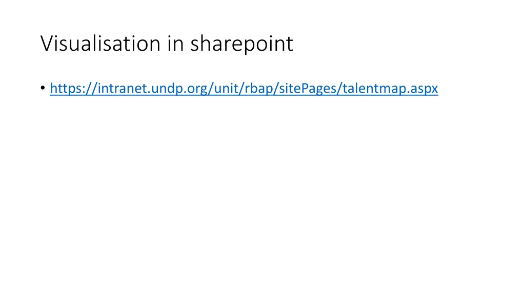 visualisation in sharepoint
