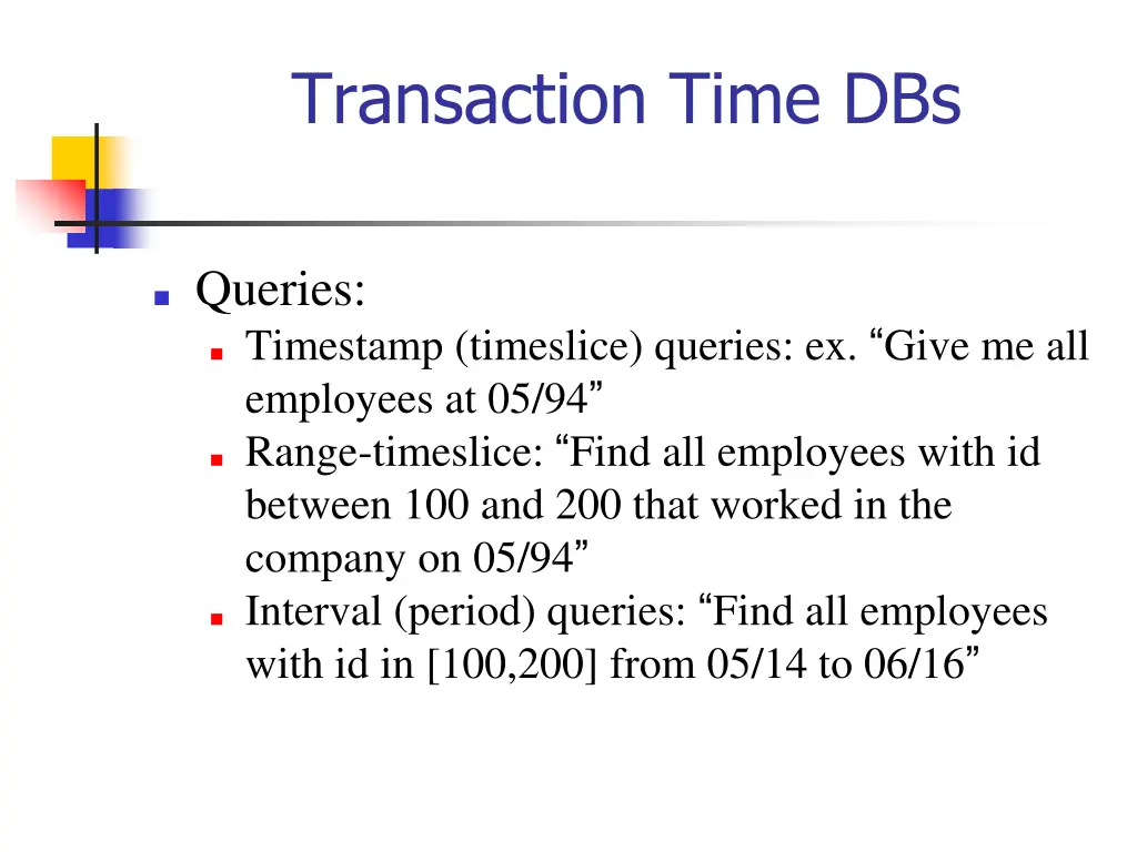 transaction time dbs 4