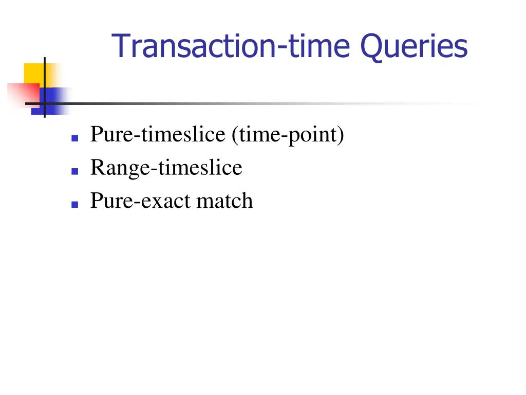 transaction time queries