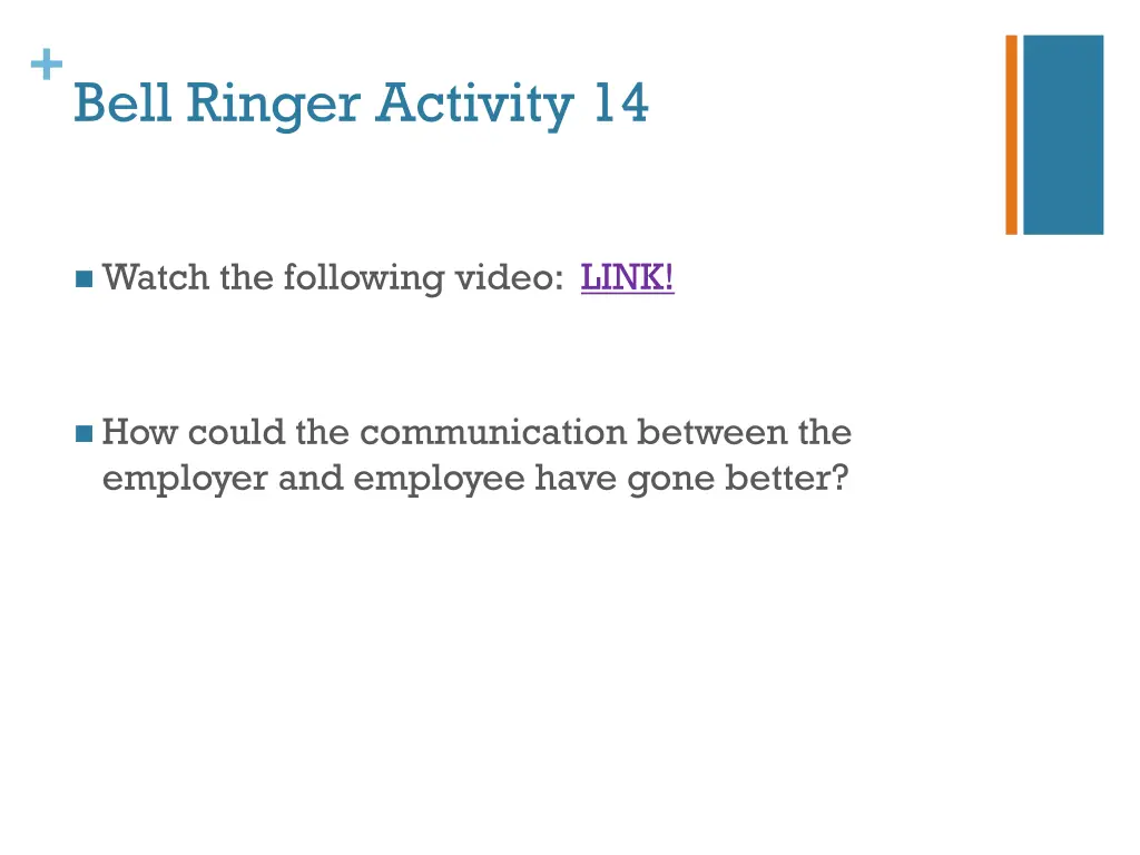 bell ringer activity 14