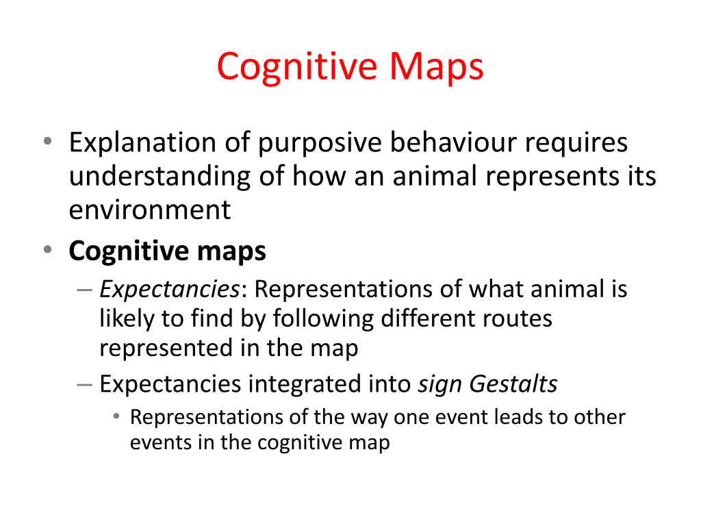 cognitive maps