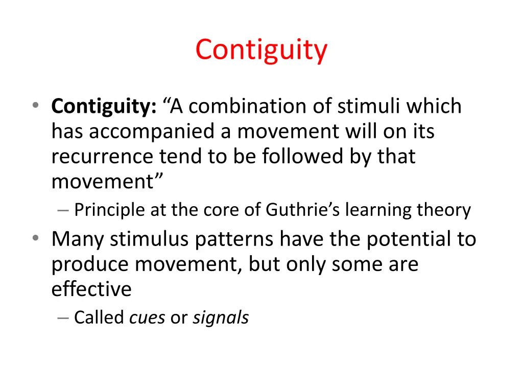 contiguity
