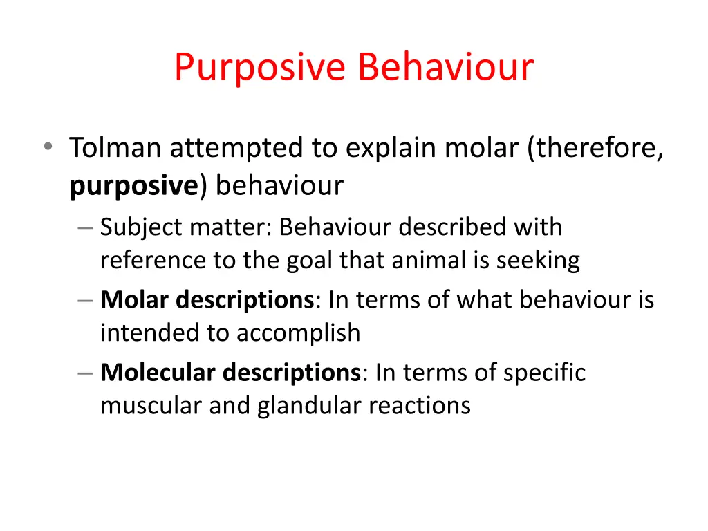 purposive behaviour