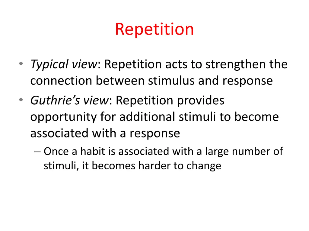 repetition