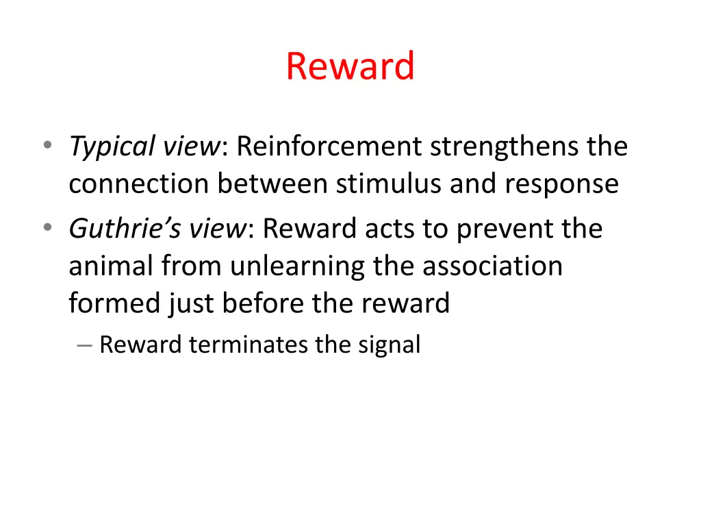 reward