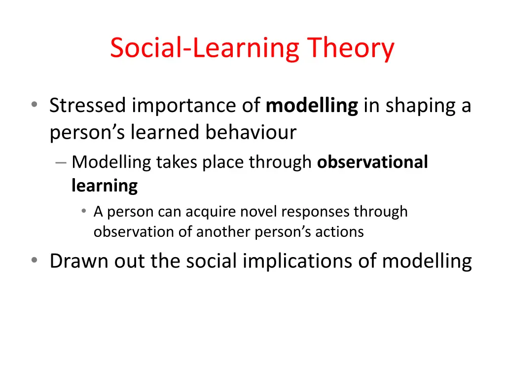 social learning theory