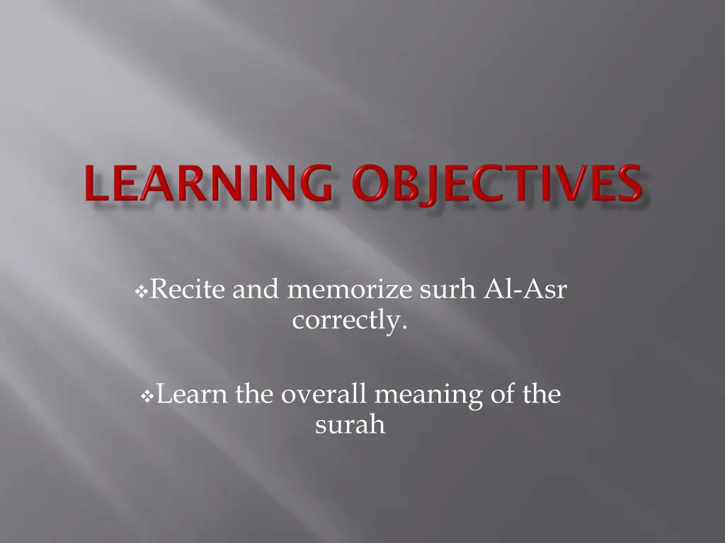 recite and memorize surh al asr correctly