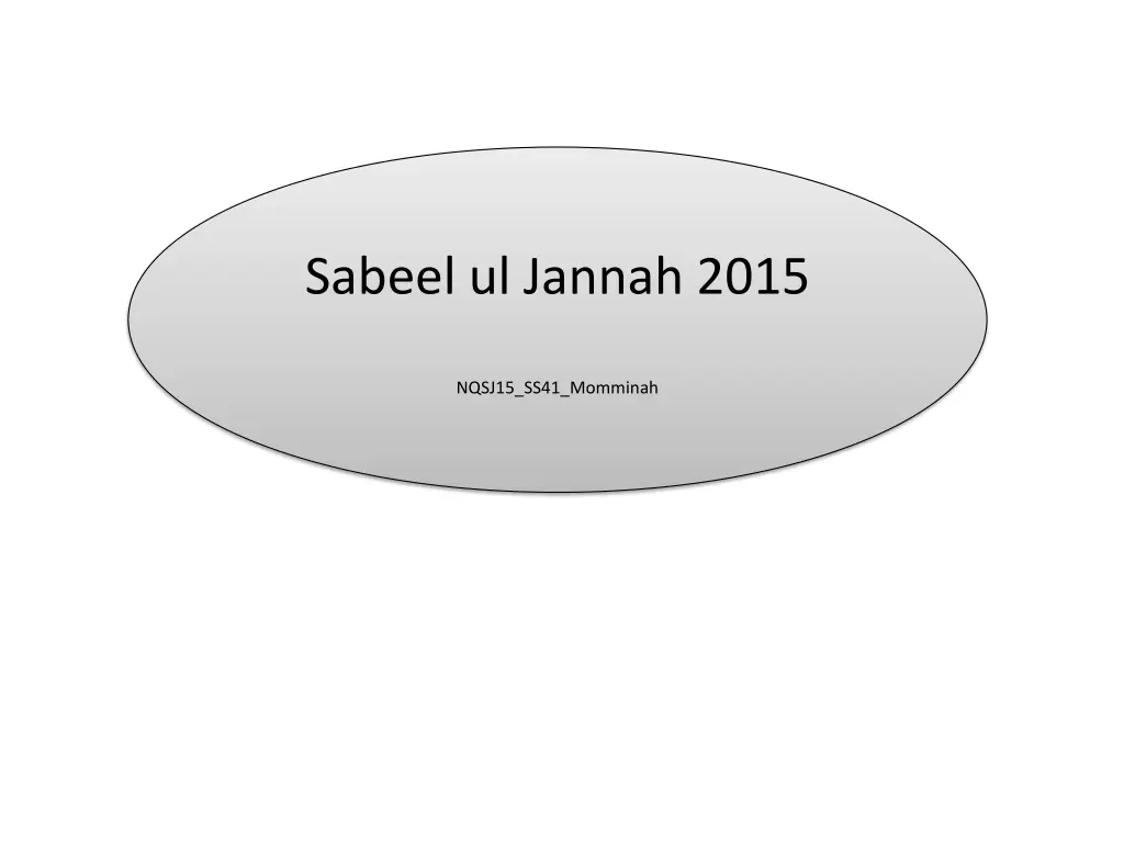 sabeel ul jannah 2015