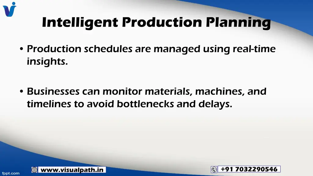 intelligent production planning
