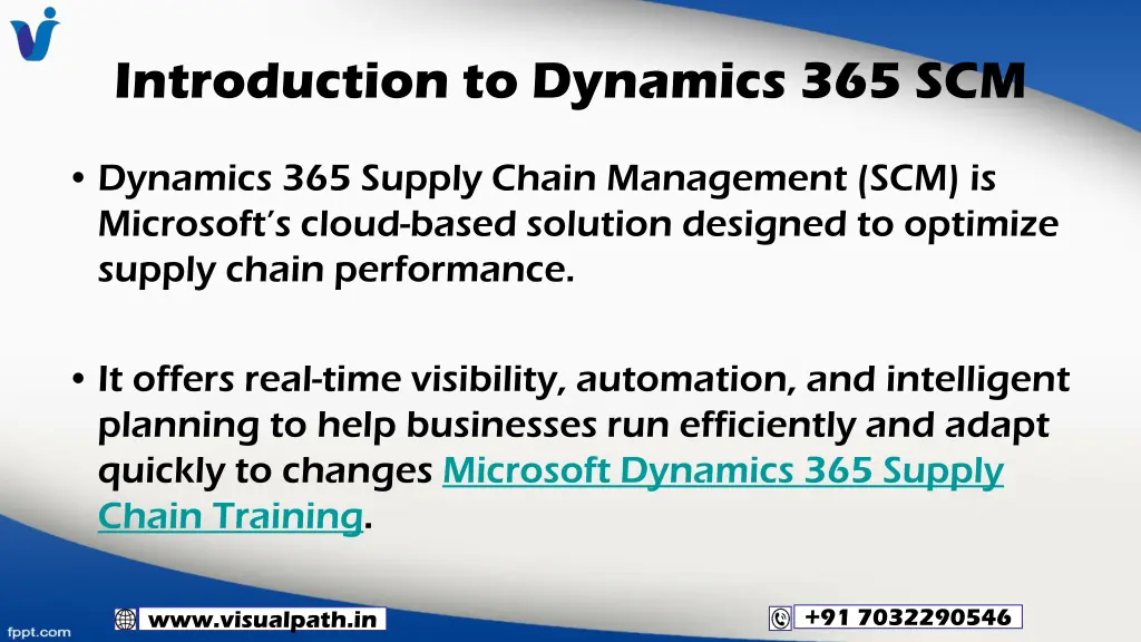 introduction to dynamics 365 scm