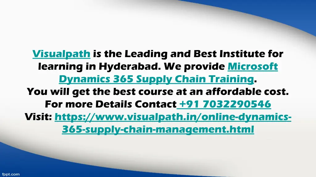 visualpath is the leading and best institute