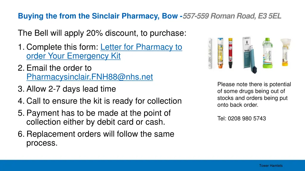buying the from the sinclair pharmacy