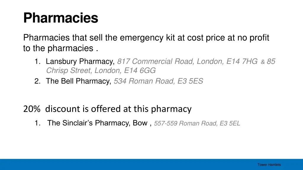 pharmacies