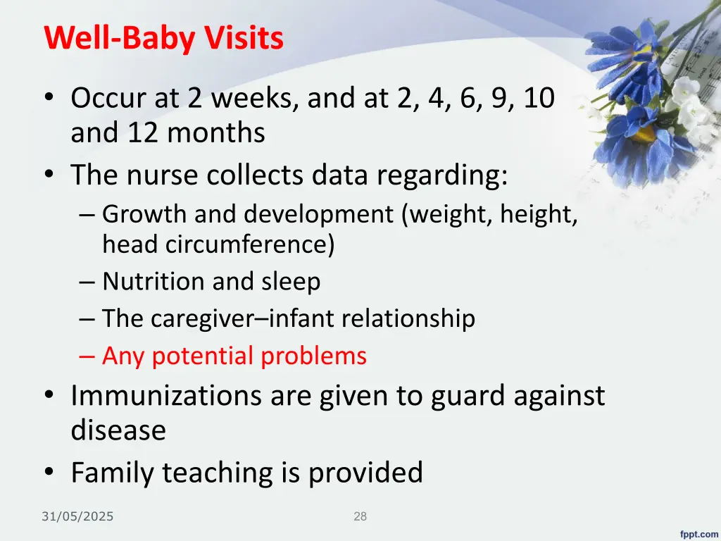 well baby visits