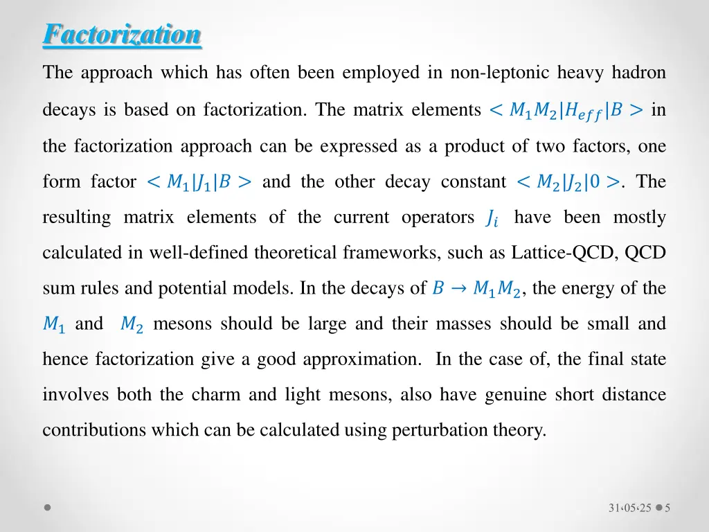 factorization