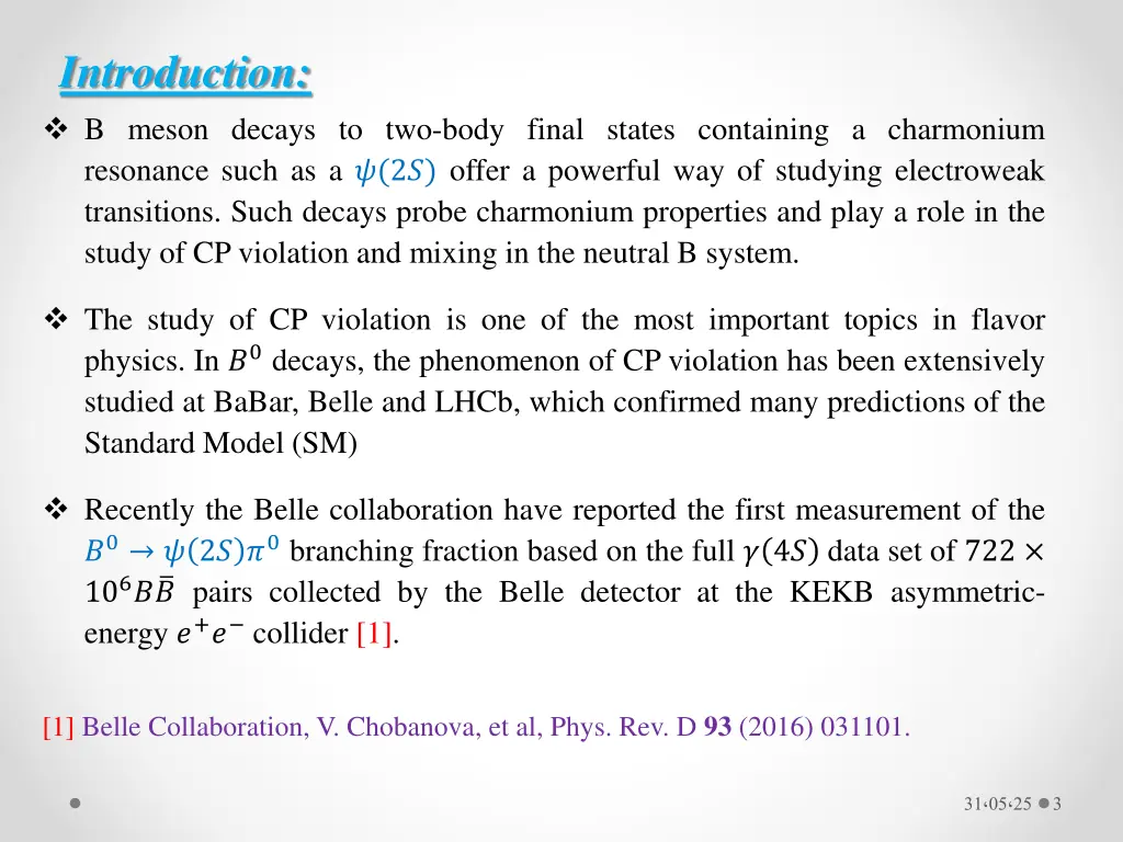 introduction b meson decays to two body final