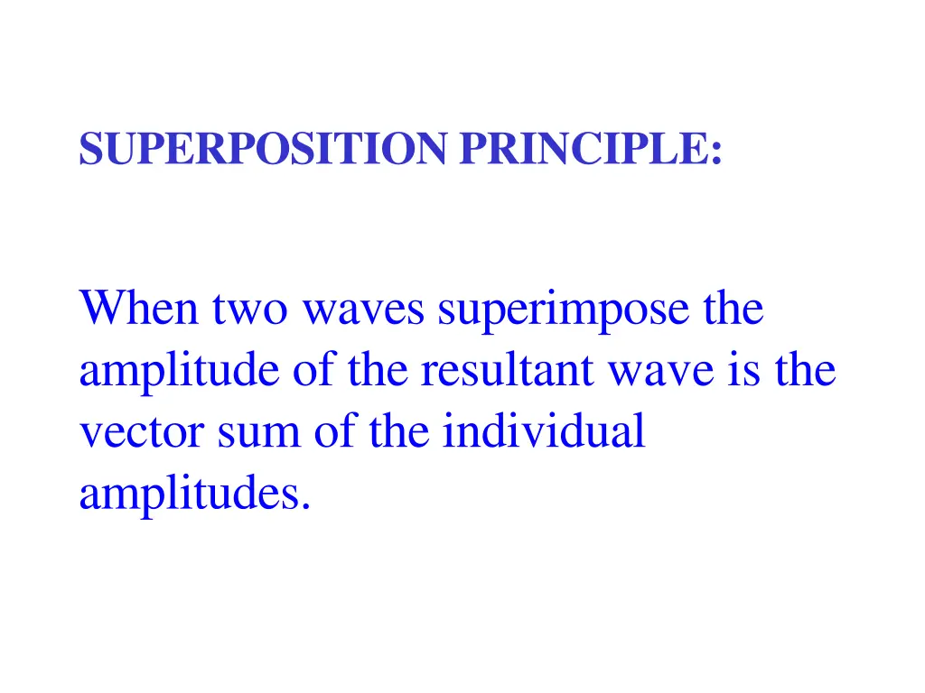 superposition principle
