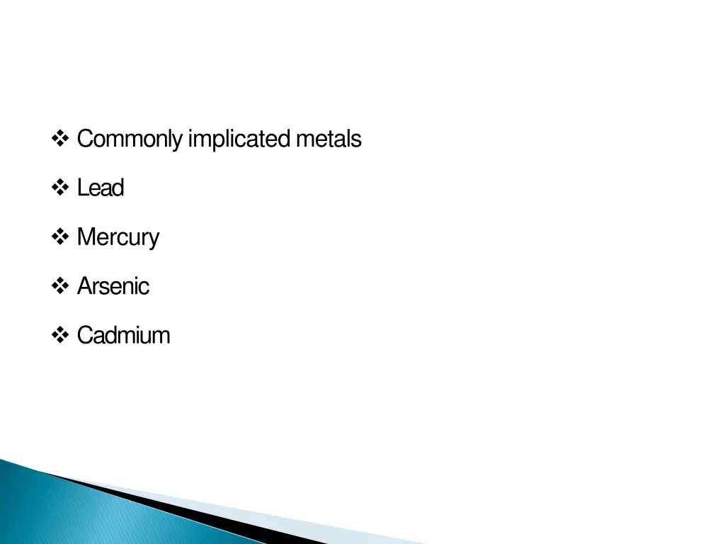 commonly implicatedmetals