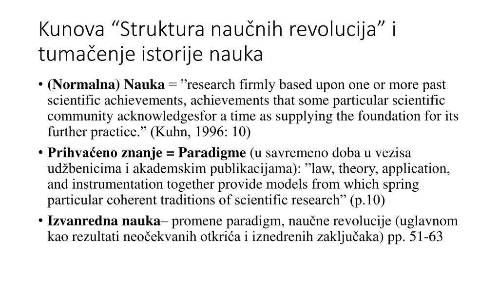 kunova struktura nau nih revolucija i tuma enje