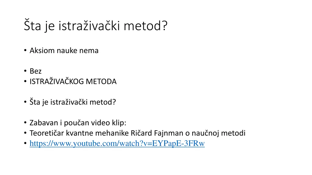 ta je istra iva ki metod