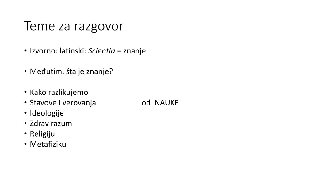 teme za razgovor