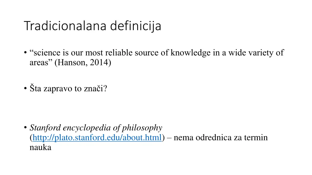 tradicionalana definicija