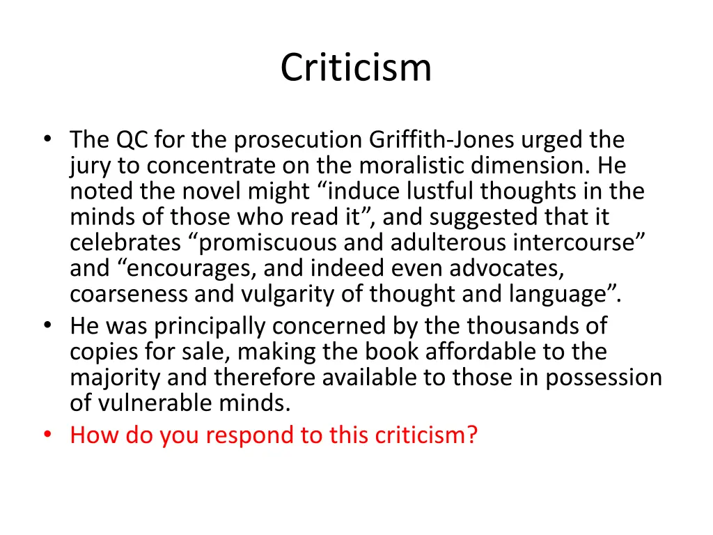 criticism