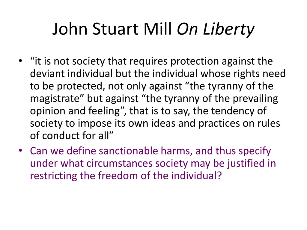 john stuart mill on liberty