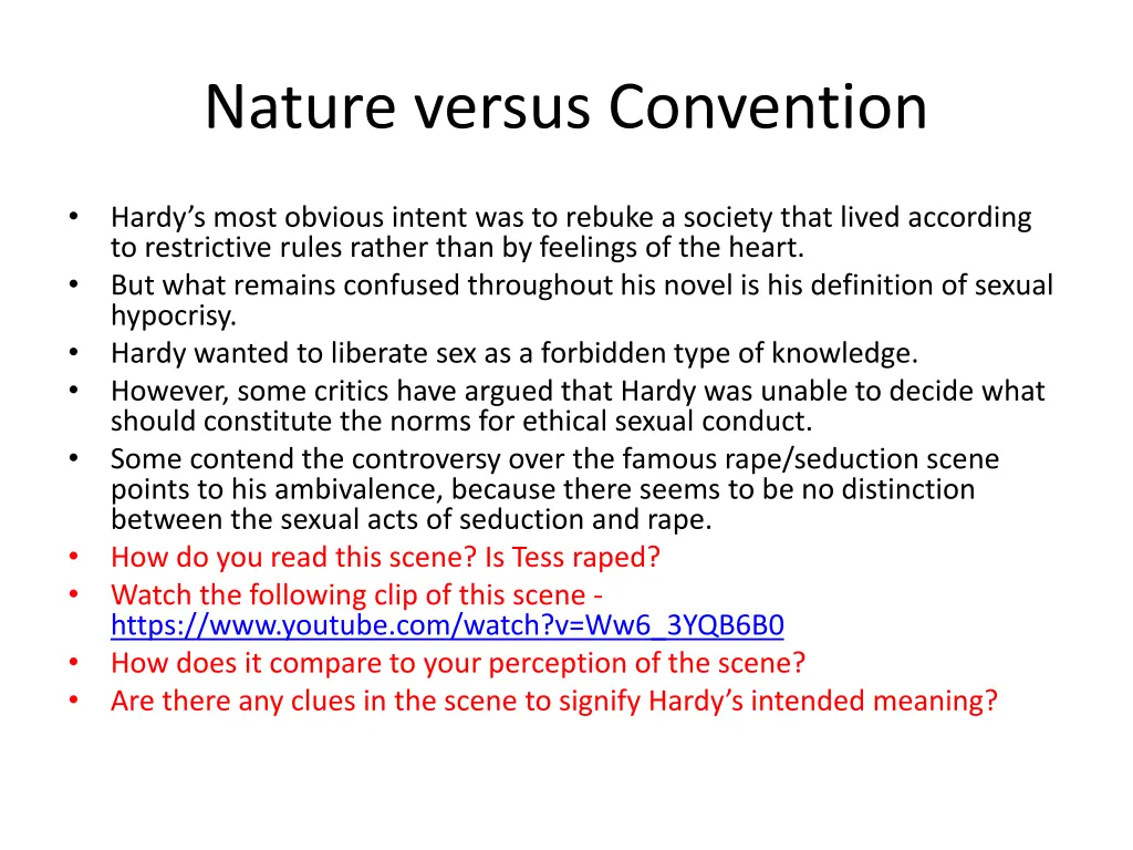 nature versus convention