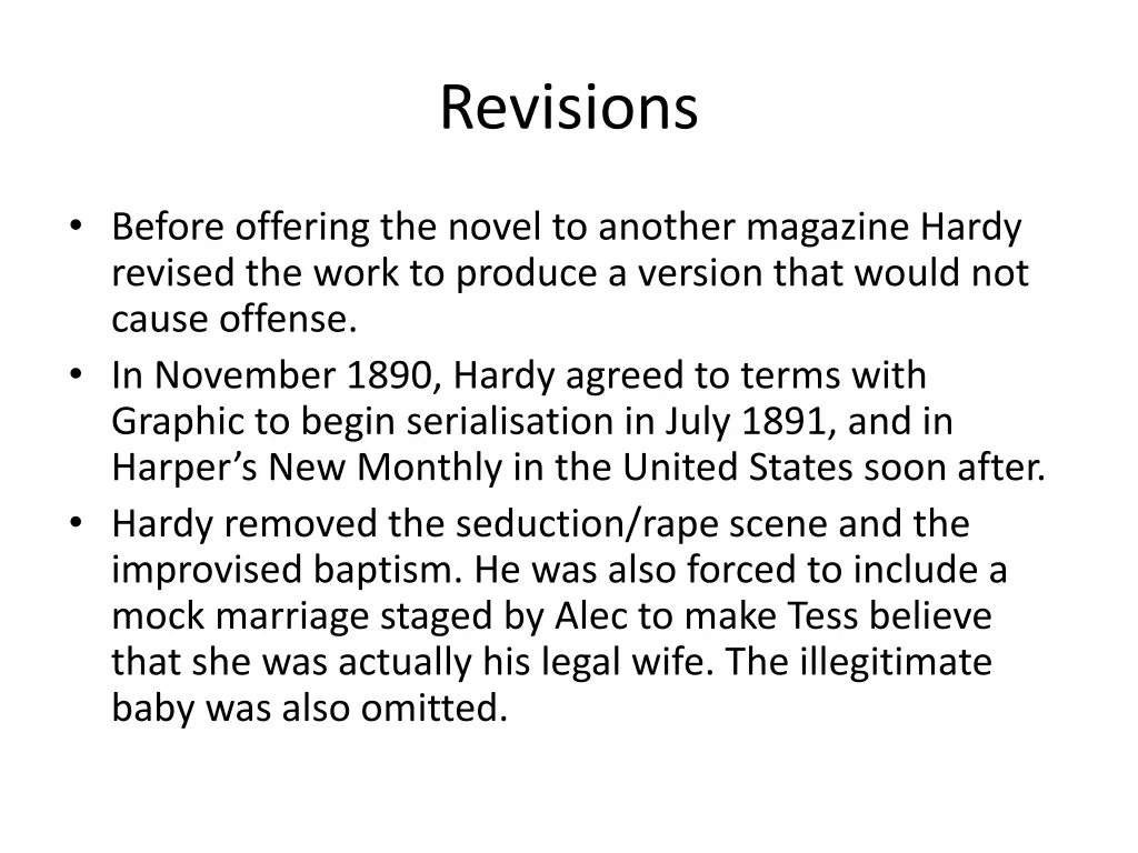 revisions