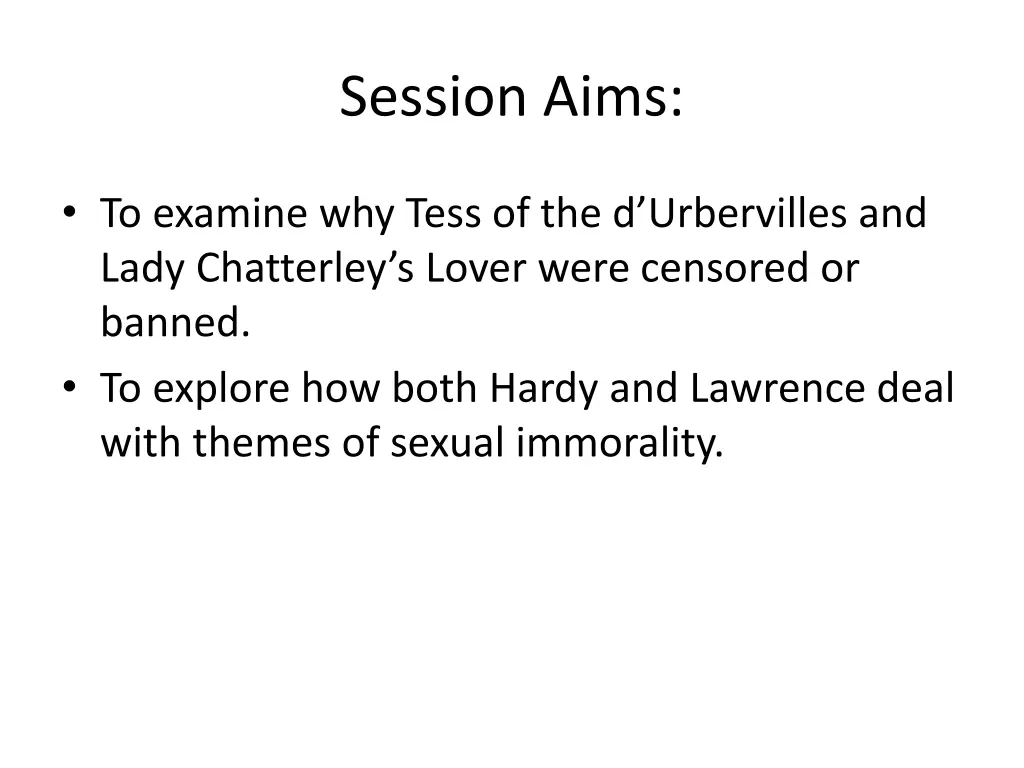session aims