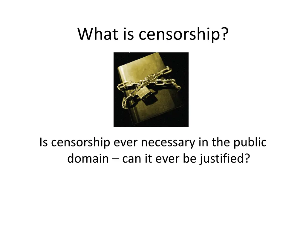 what is censorship 1