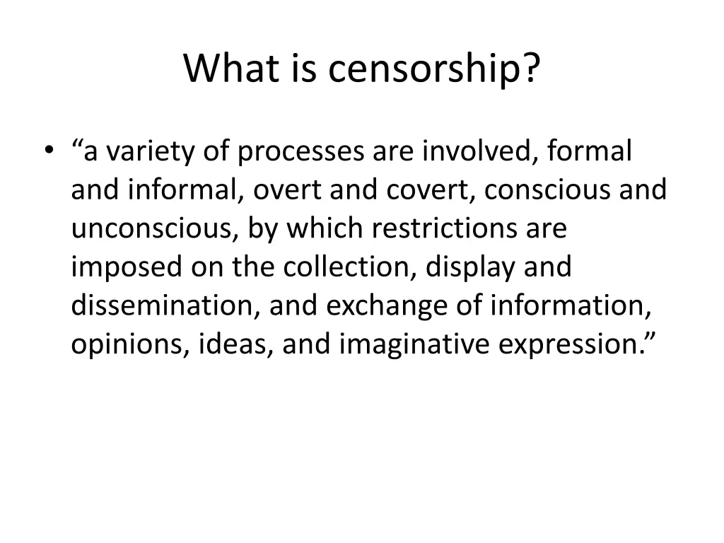 what is censorship