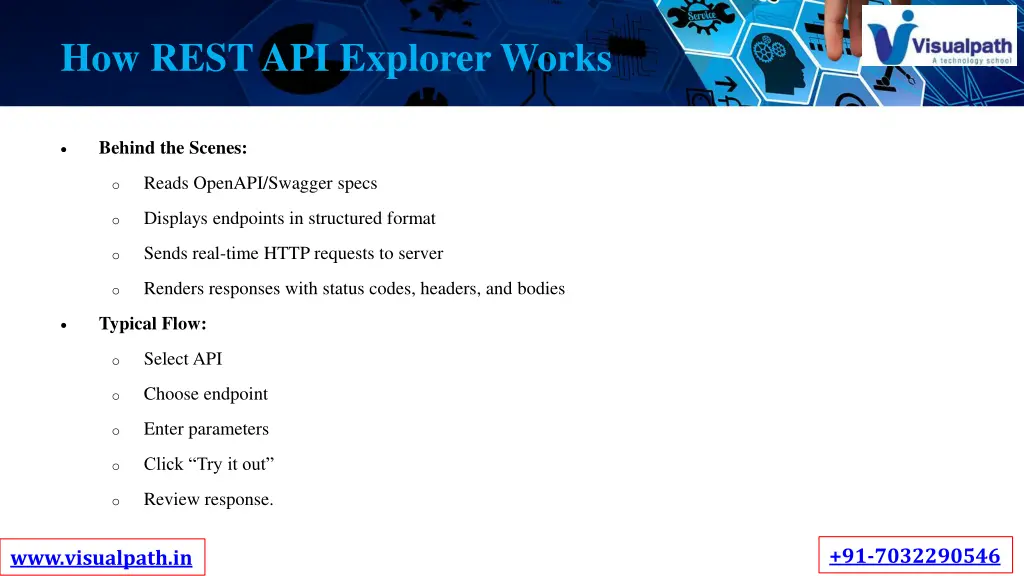 how rest api explorer works