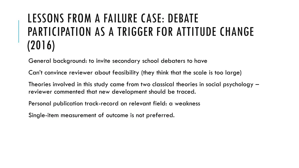 lessons from a failure case debate participation