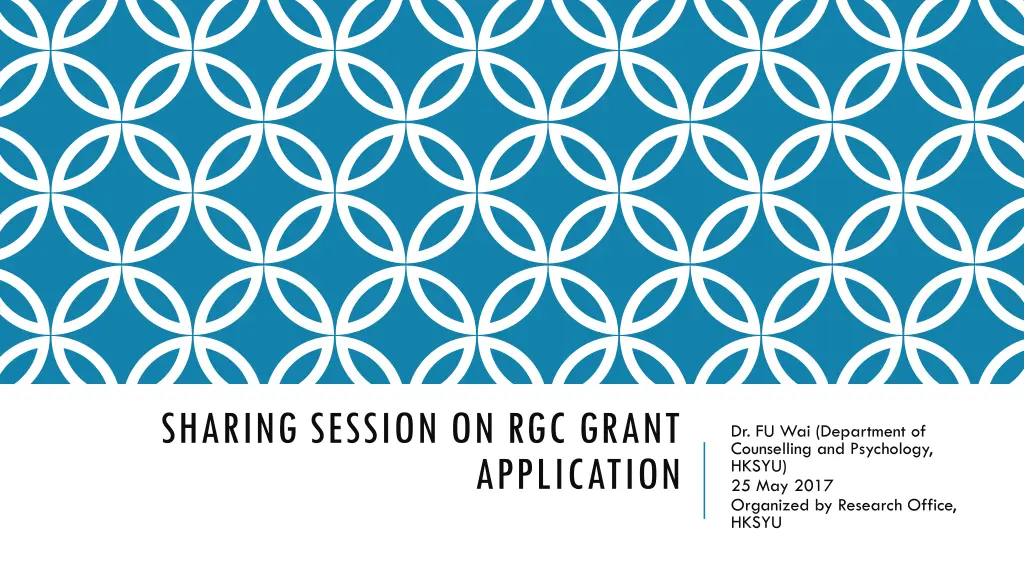 sharing session on rgc grant