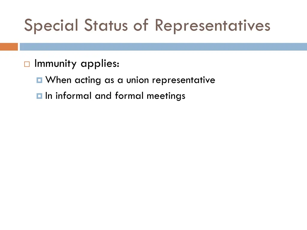 special status of representatives 6