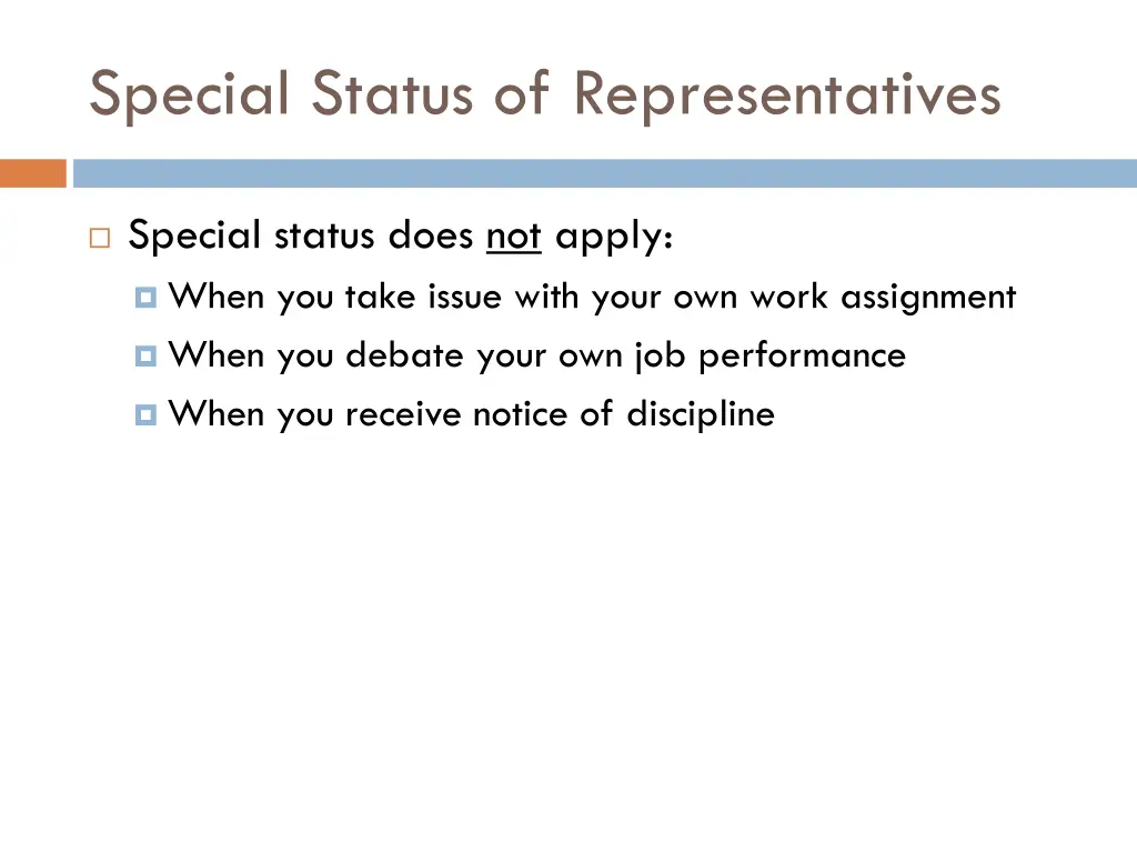special status of representatives 8