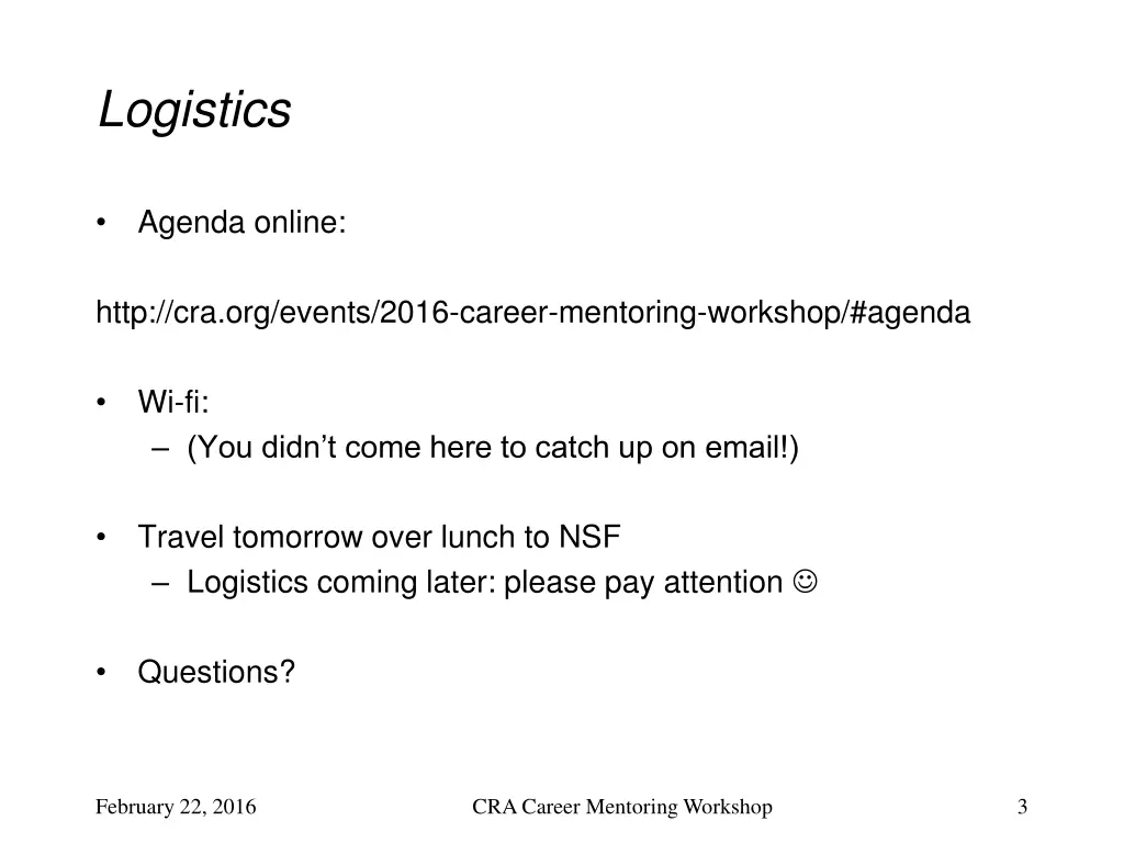 logistics