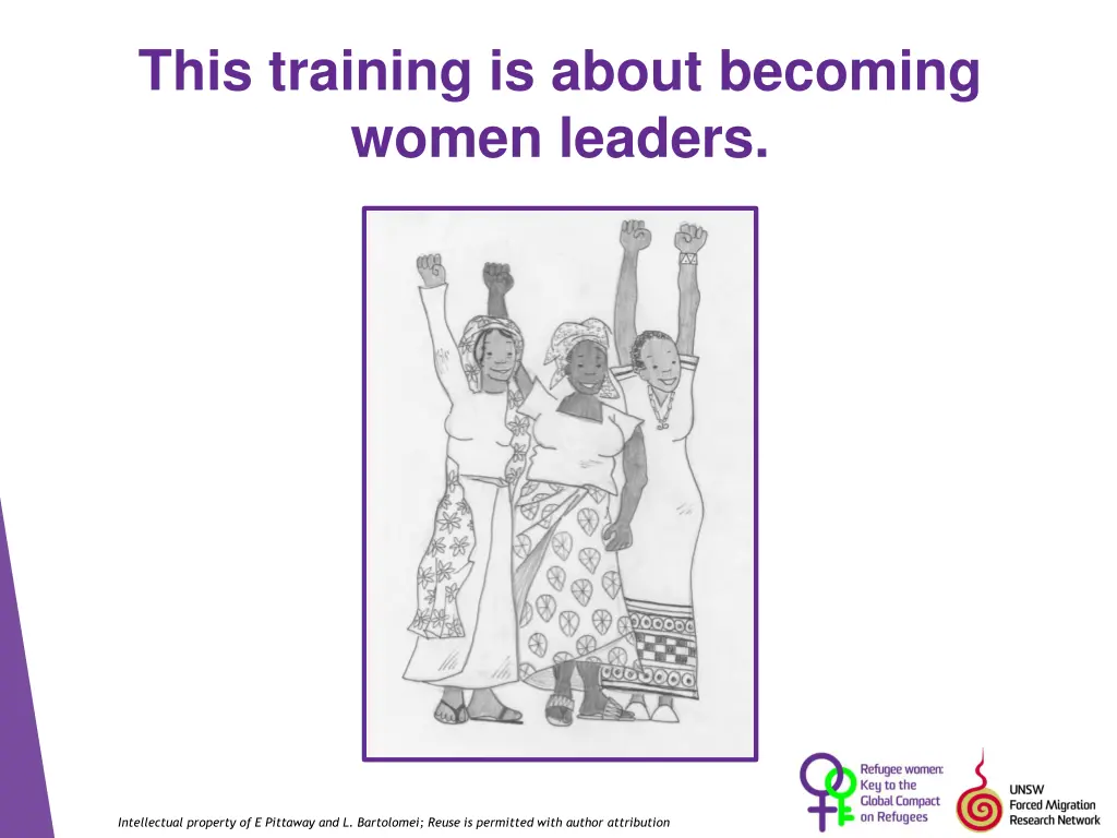 this training is about becoming women leaders