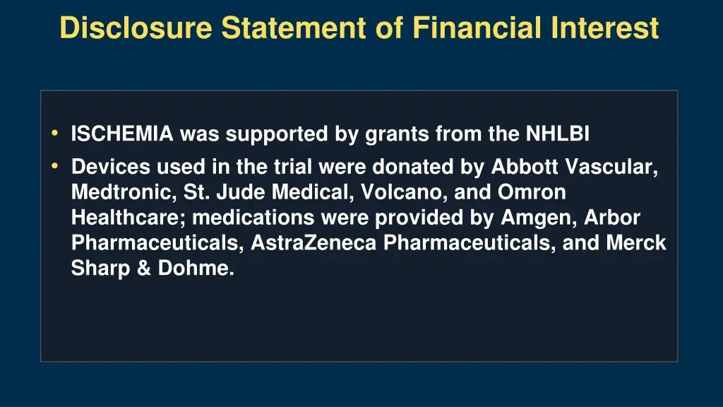disclosure statement of financial interest