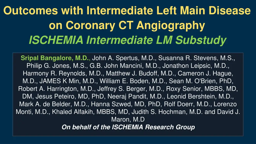outcomes with intermediate left main disease