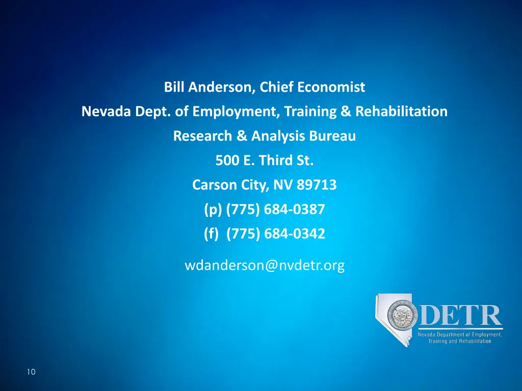 bill anderson chief economist
