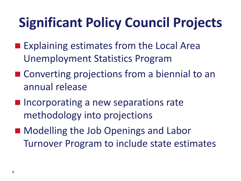 significant policy council projects 1