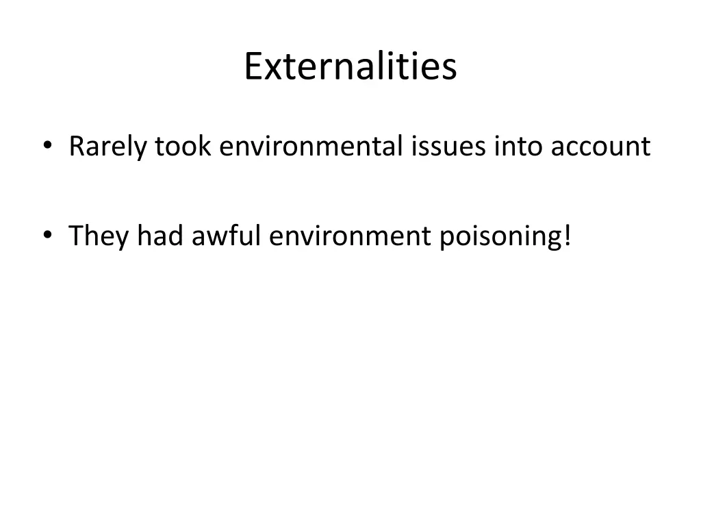 externalities